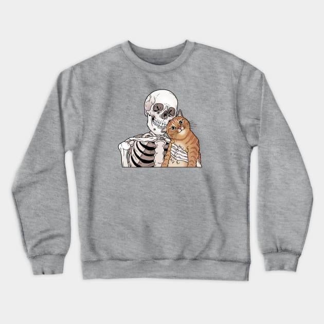 Orange tabby cat friend Crewneck Sweatshirt by tiina menzel